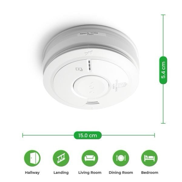 AICO Ei3016 Optical Smoke Alarm | Tamper Proof | VAT Invoice | Expiry 2032