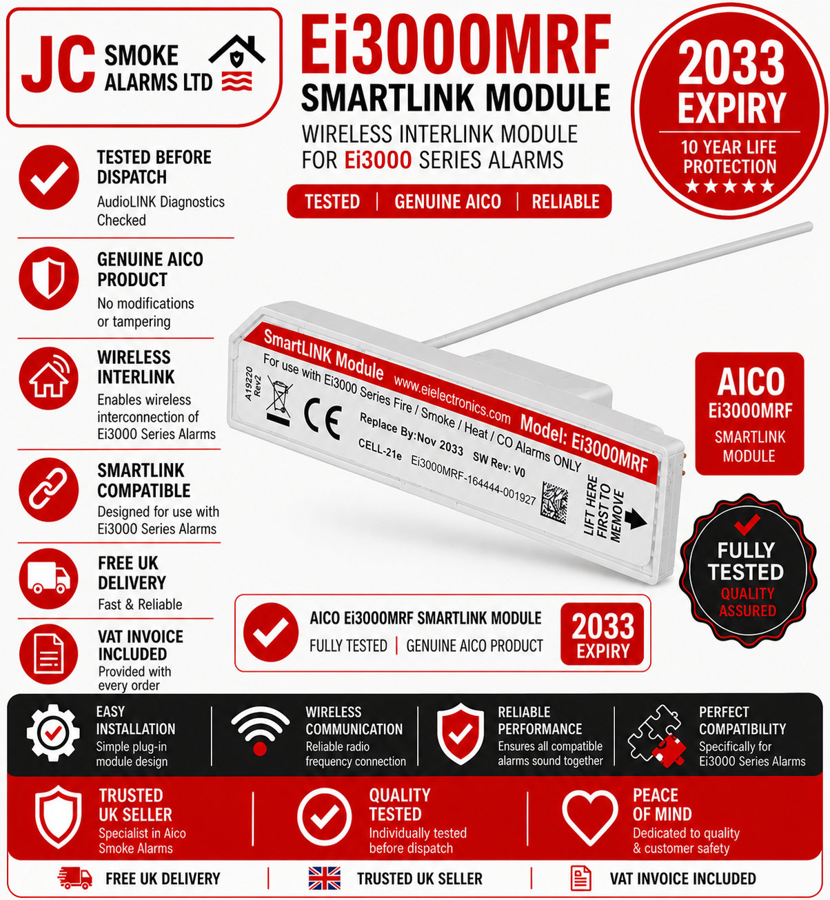 Aico EI3000MRF SmartLink Interconnection Module 2033